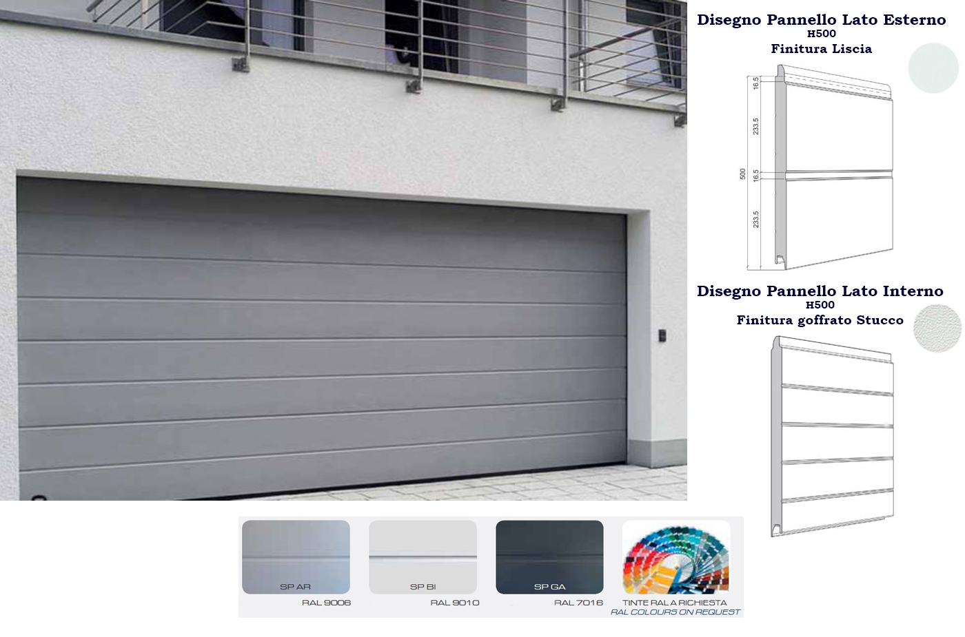 Modello sezionale Washington per garage Como