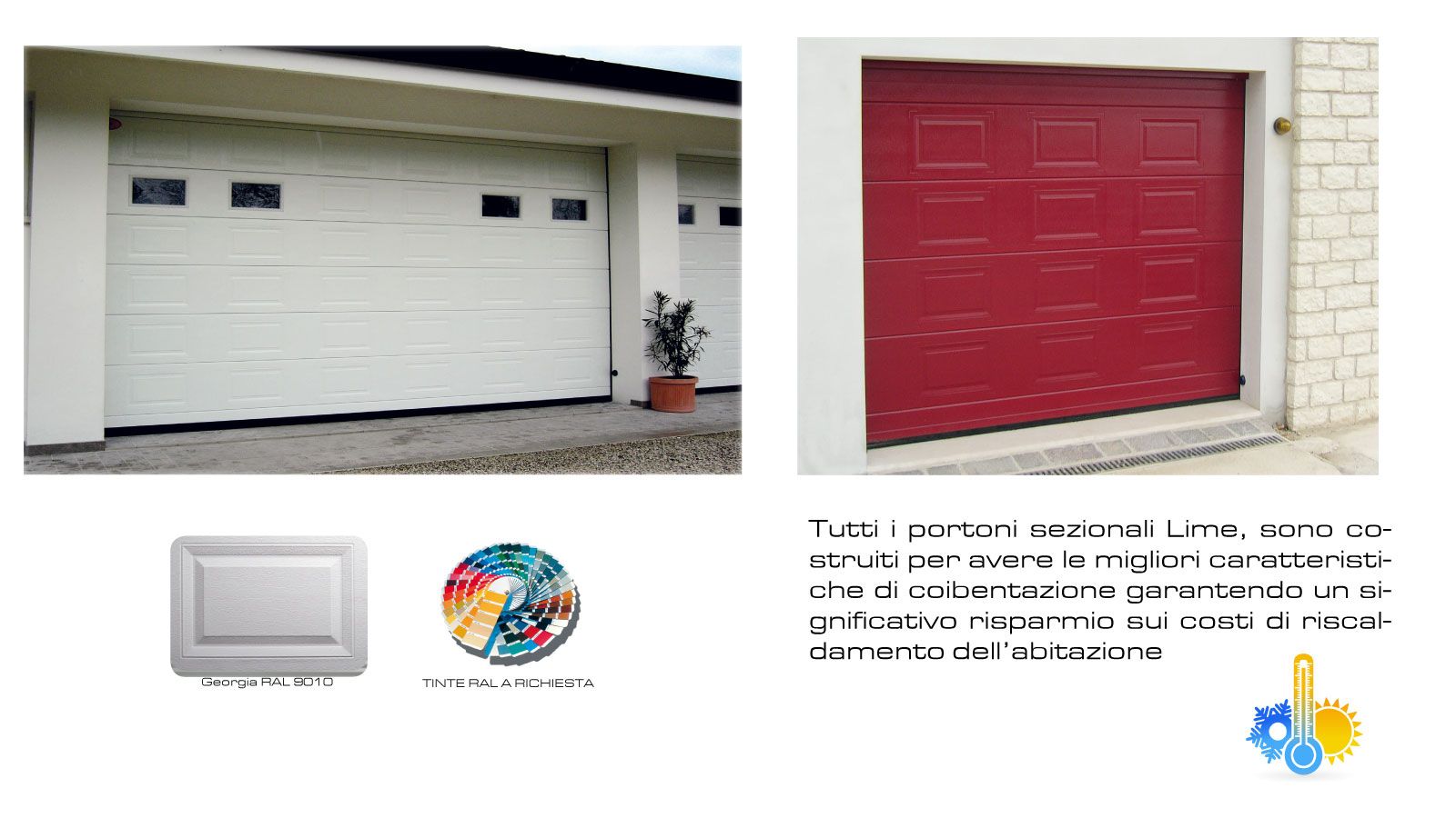 Portoni sezionali per garage modello Georgia