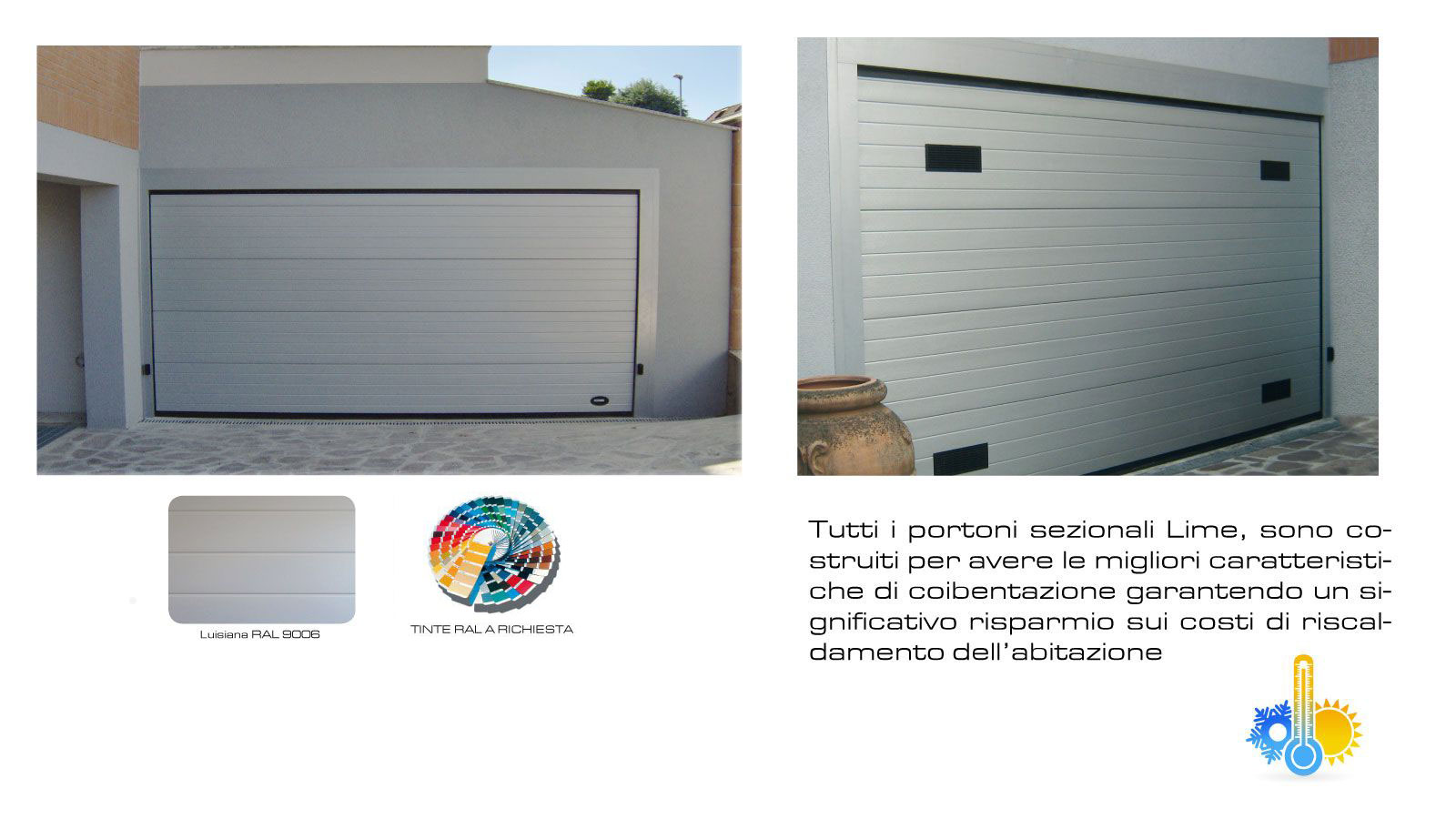 Portoni sezionali per garage modello Luisiana