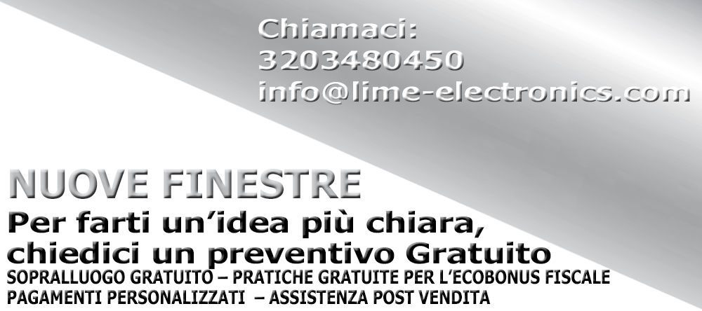 Contatta Lime per preventivo dei tuoi serramenti