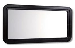 Oblo' ovale nero per porta sezionale