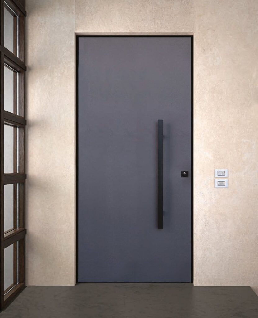 Porta blindata blu notte moderna