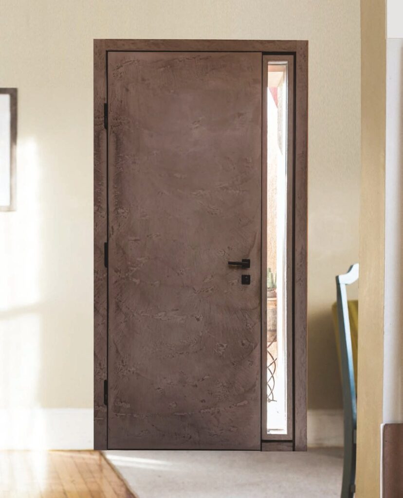 Porta blindata effetto corten