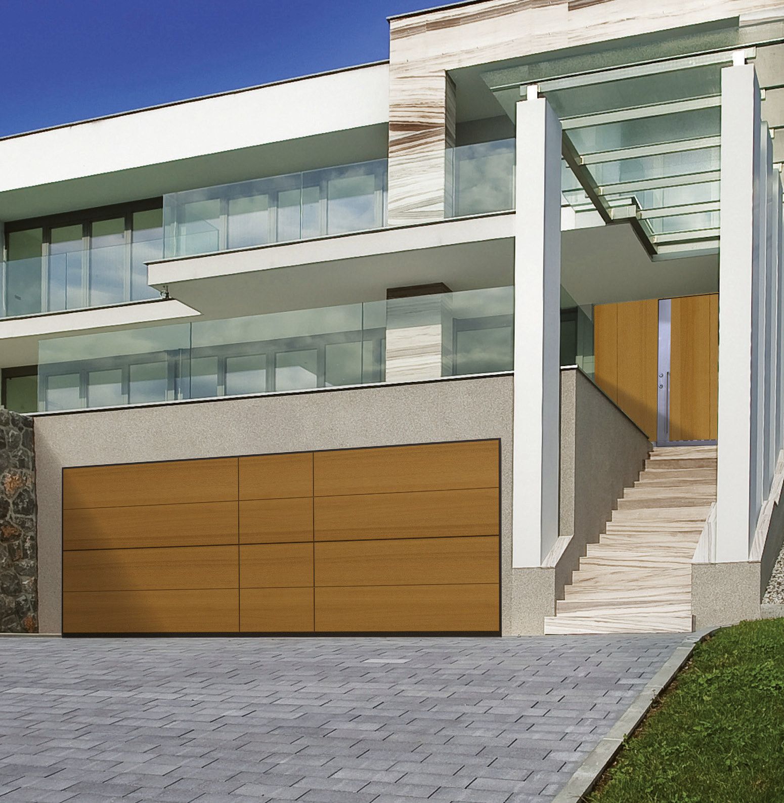 Porta per garage Securlap in legno a Como