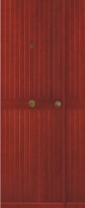 Rivestimento in legno massello per porta blindata, variante 1
