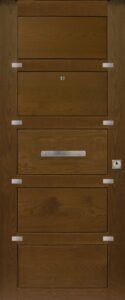 Rivestimento in legno massello per porta blindata, variante 13
