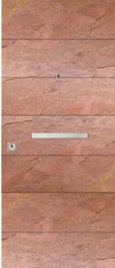Rivestimento effetto pietra o lamina metallica per porta blindata, variante 4
