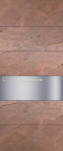 Rivestimento effetto pietra o lamina metallica per porta blindata, variante 6