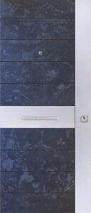 Rivestimento effetto pietra o lamina metallica per porta blindata, variante 8